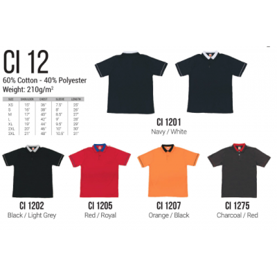 [Cotton Interlock] Cotton Interlock Polo - CI12